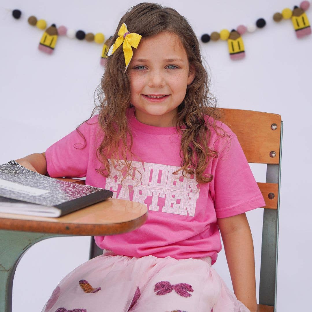 Kindergarten T-Shirt- Sequin Raspberry