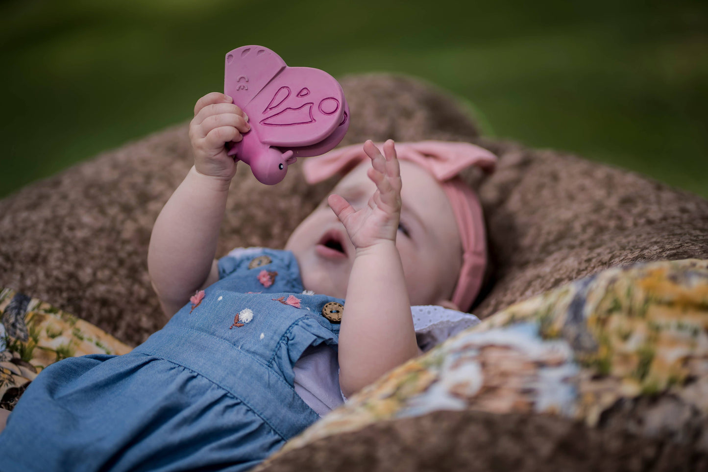 Butterfly - Rubber Teether, Rattle & Bath Toy