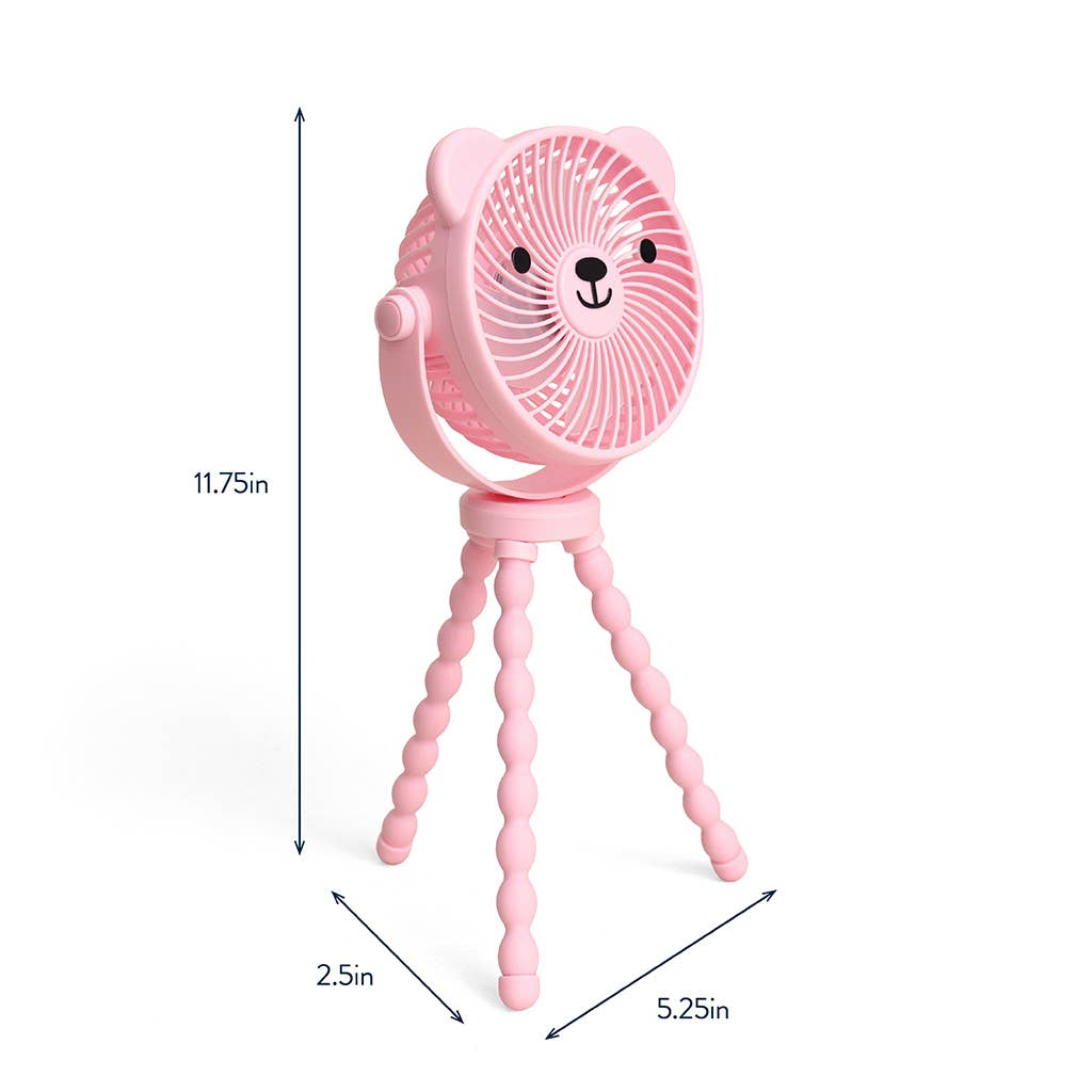 Itzy Breeze 3-Speed Stroller Fan- Pink