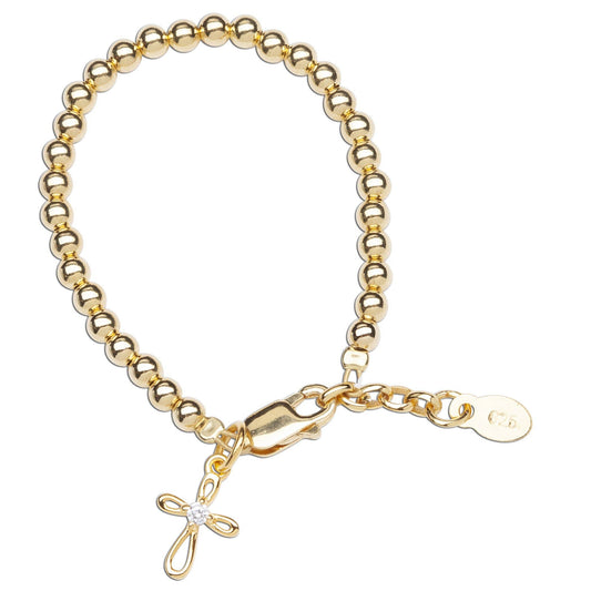 Lenox 14K Gold-Plated Cross Bracelet