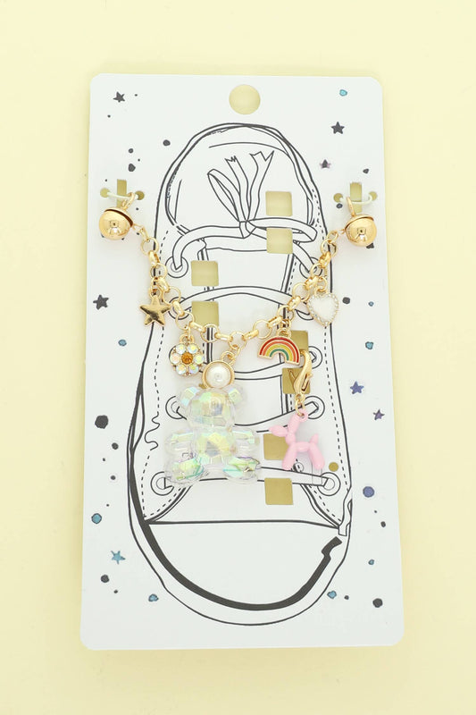 Shoe Charm Set-Rhinestone & Pearl