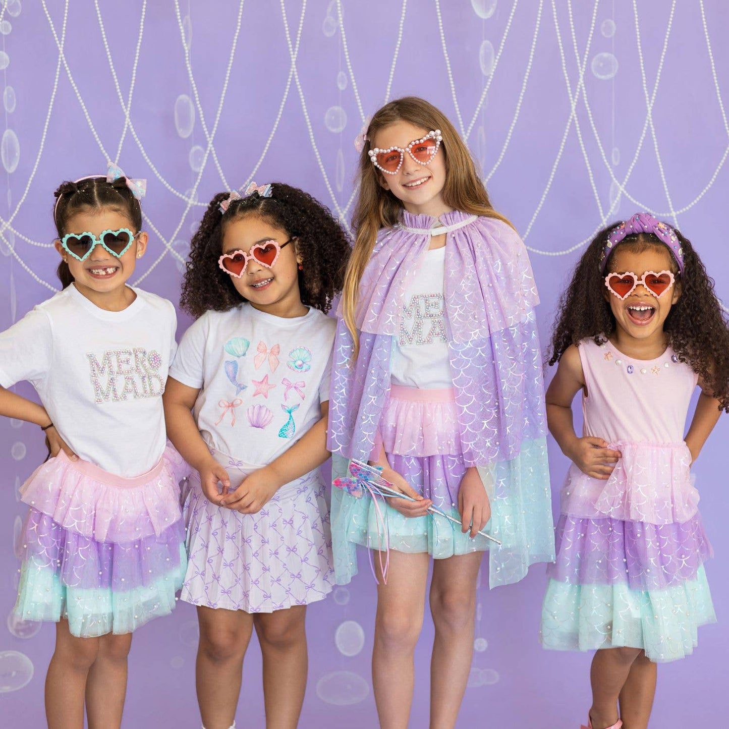 Mermaid Pearl Cape- Age 3-6