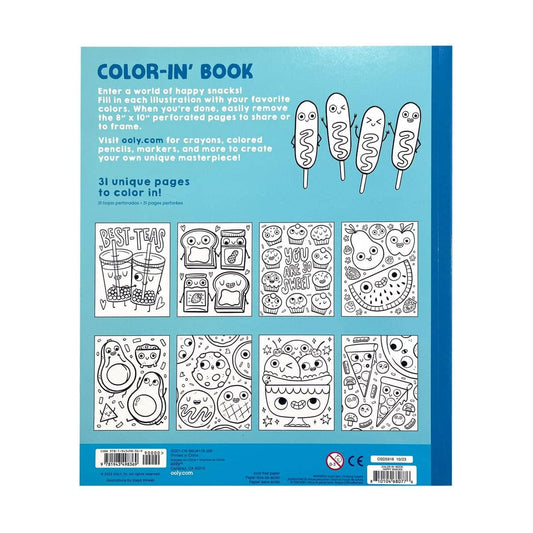 Color-in' Book - Happy Snacks