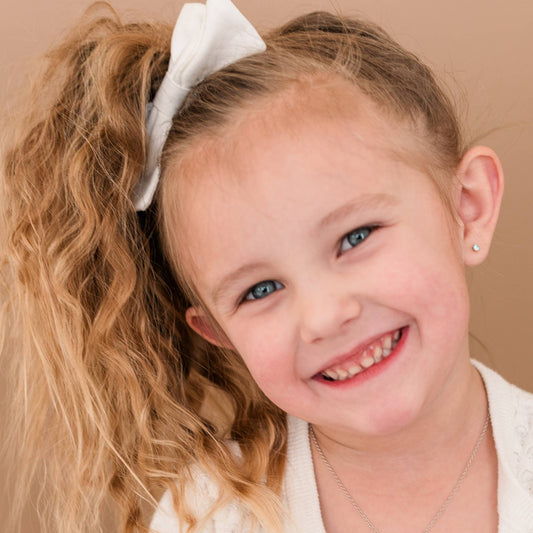 Sterling Silver Clear CZ Stud Earrings