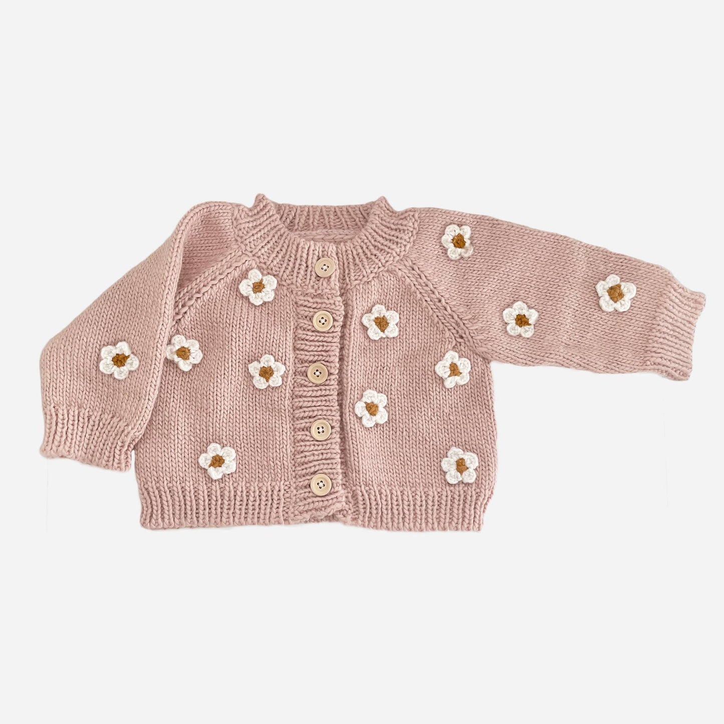 Flower Sweater Cardigan - Blush