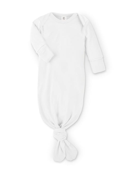 Organic Newborn Gown - White