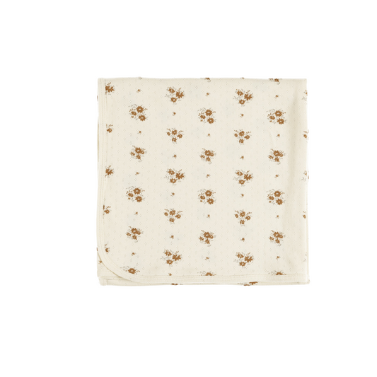 Pointelle Baby Blanket - Autumn Flora