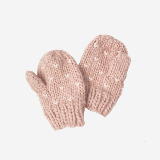 Sawyer Heart Mitten - Blush