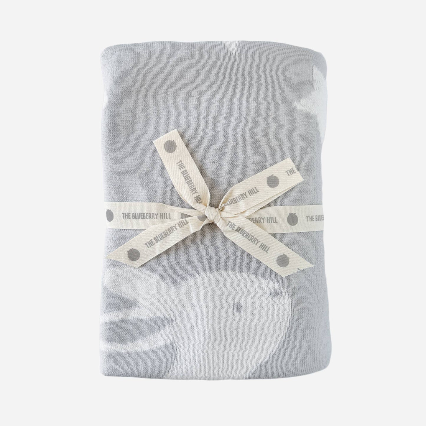 Star Moon Bunny Baby Blanket - Gray