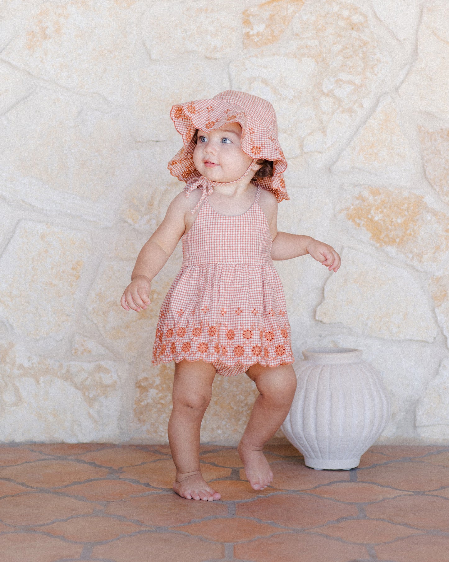 R+C Floppy Sun Hat - Poppy Gingham