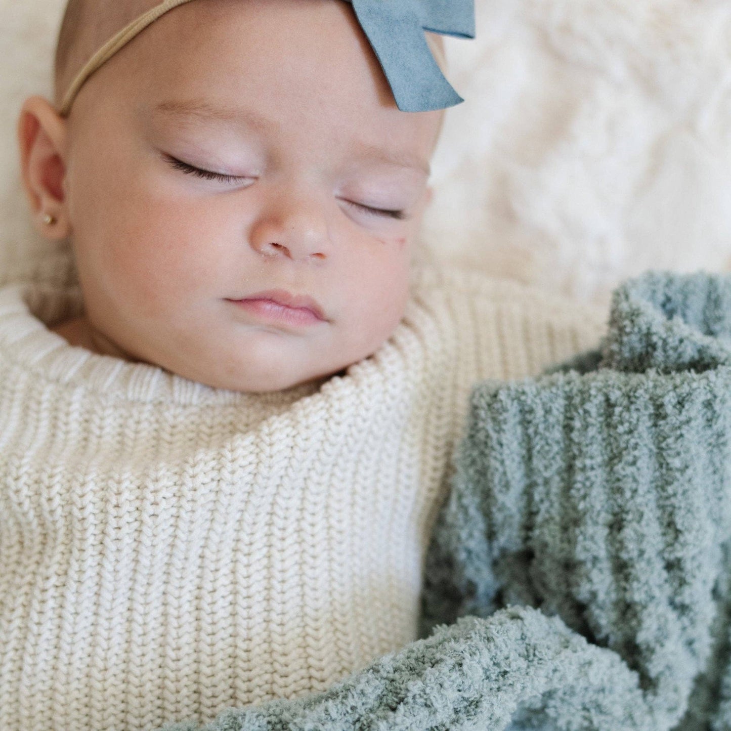 Waffle Knit Mini Blanket - Wisteria