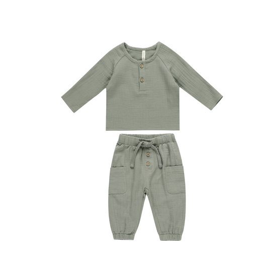 Zion Top/Luca Pant - Basil