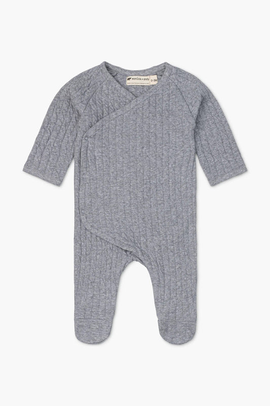 Quilted Romper - Heather Grey