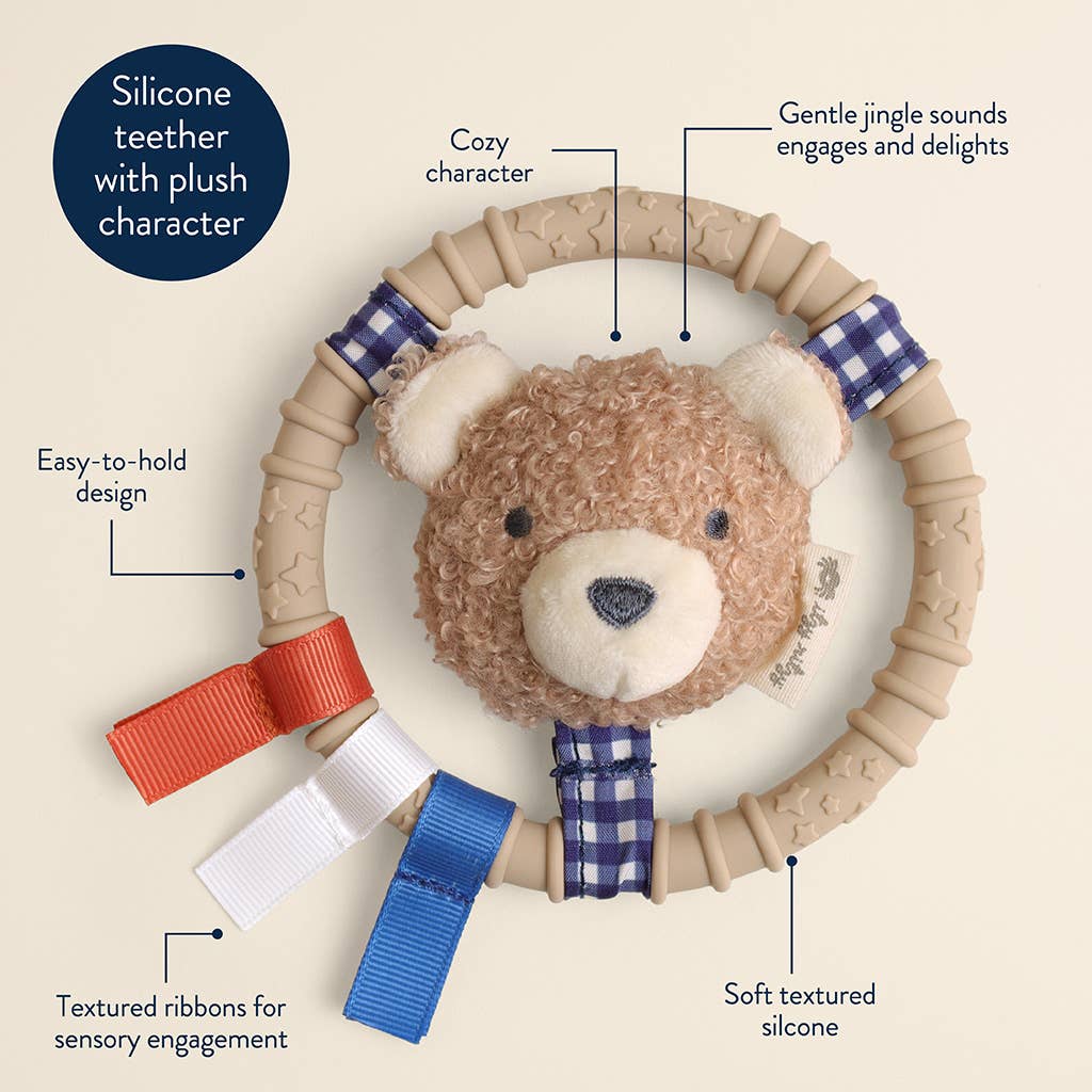 Itzy Ring Pal- Taupe Bear