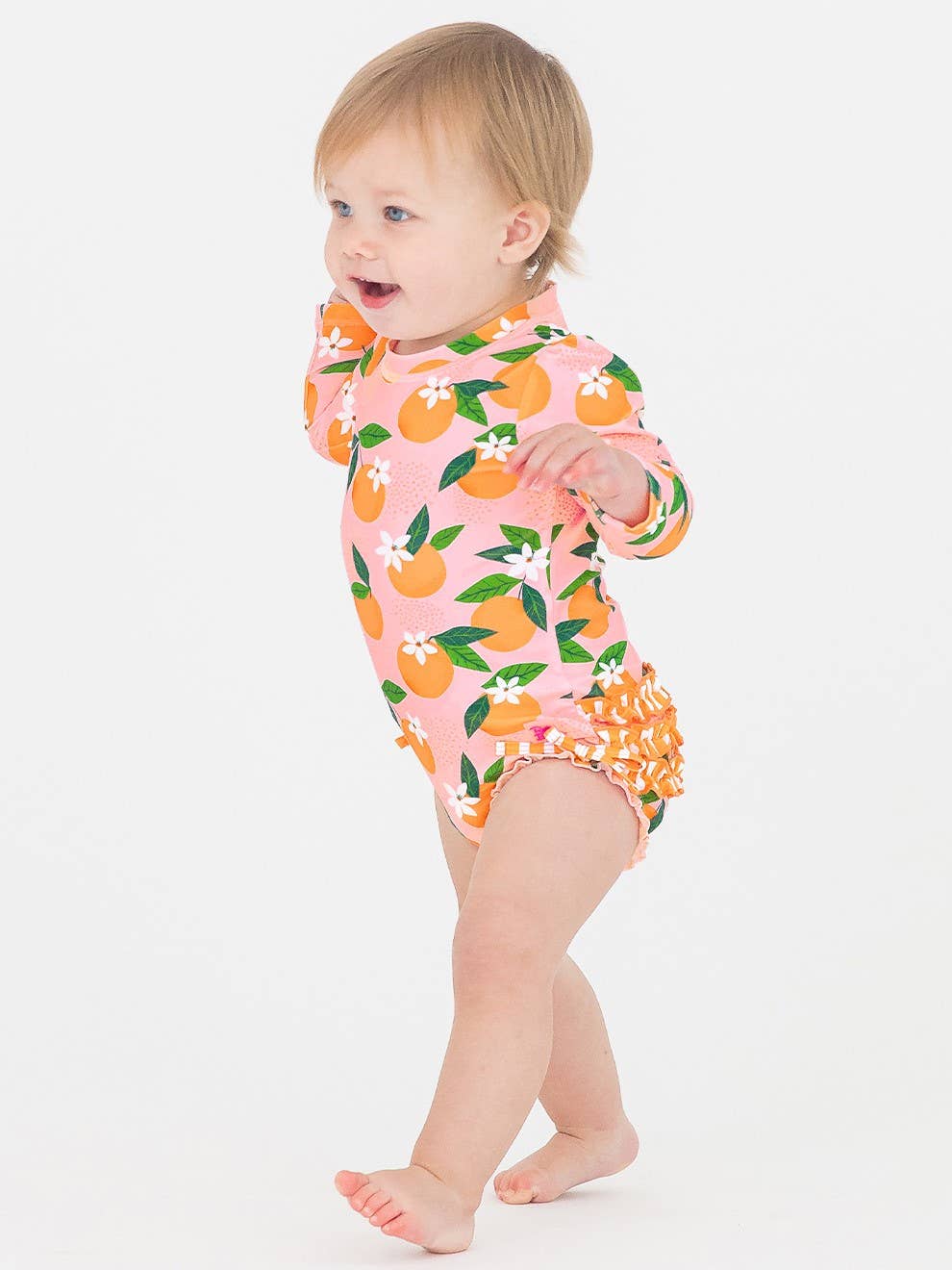 Orange You The Sweetest LS  Rash Guard Swim