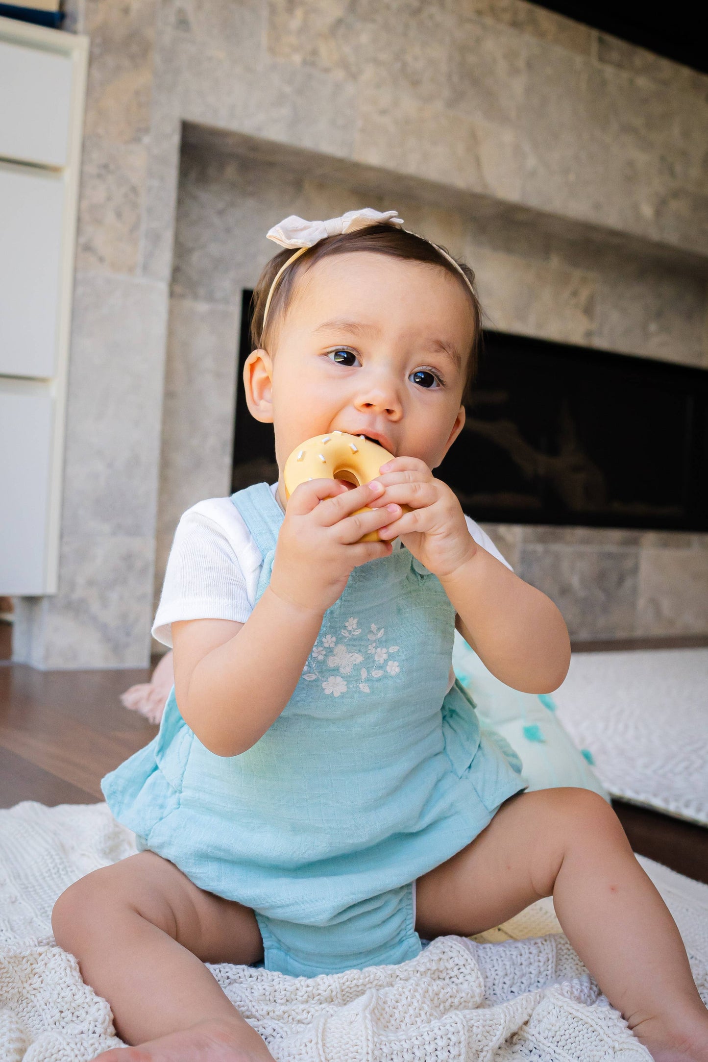 Donut - Rubber Teether, Rattle & Pretend Play