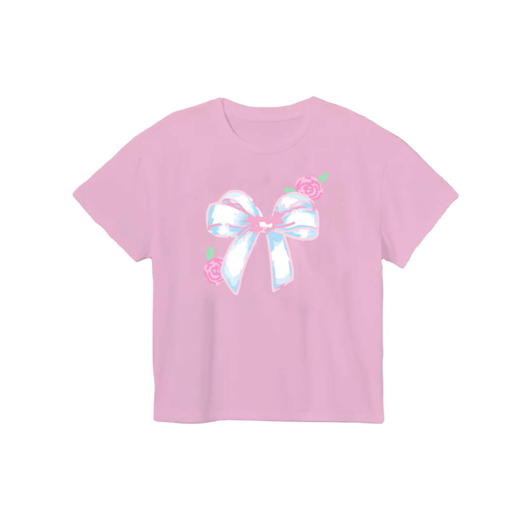 Big Bows Tee - Pink