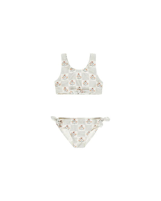 R+C Knotted Bikini - Garden Grid