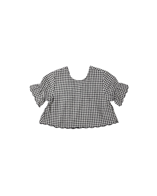 Francie Blouse- Black Gingham