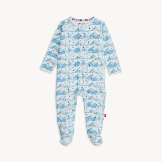 Magnetic Footie - Blue Apres Chic