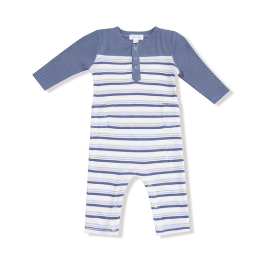 AD Romper - Vintage Blue Stripe
