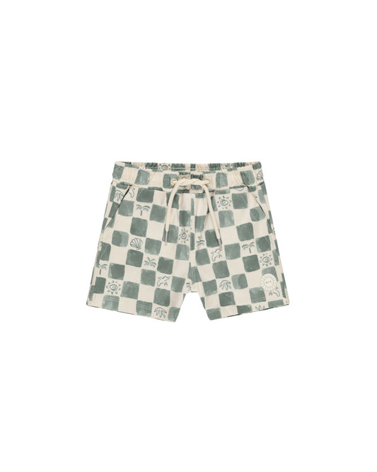 R+C Boardshort - Coastal Check