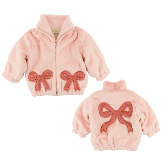 Bows Faux Fur Jacket