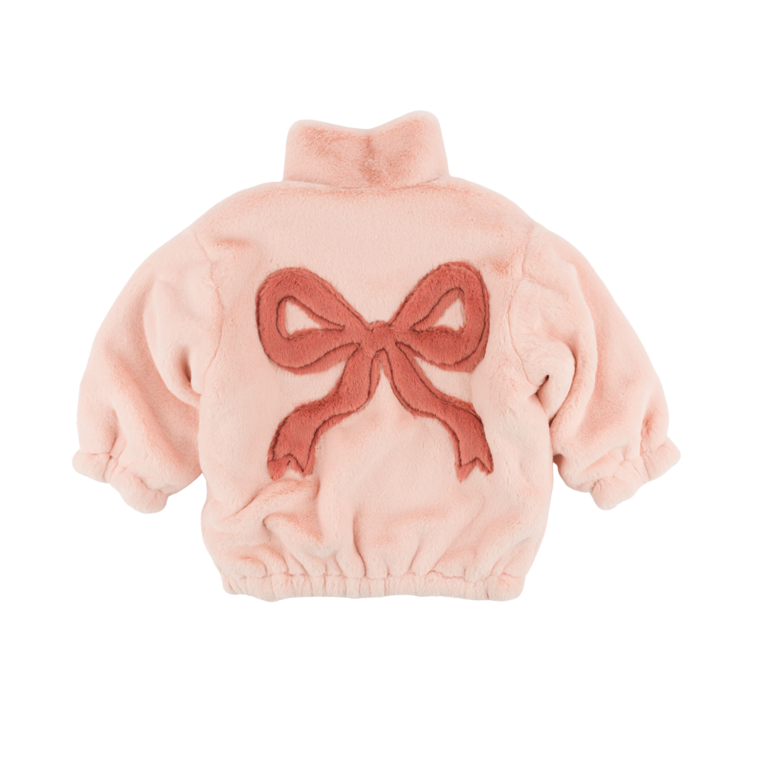 Bows Faux Fur Jacket