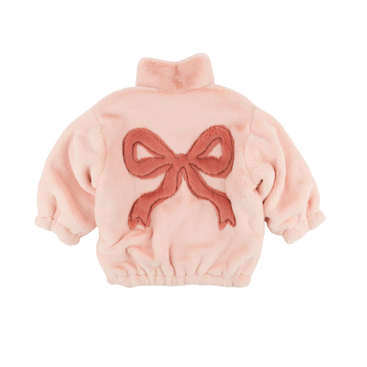 Bows Faux Fur Jacket