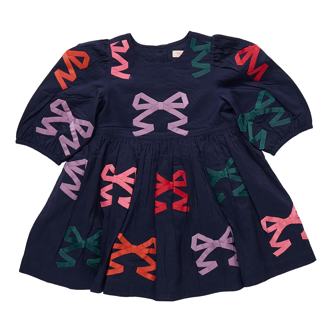Brooke Dress- Bow Applique