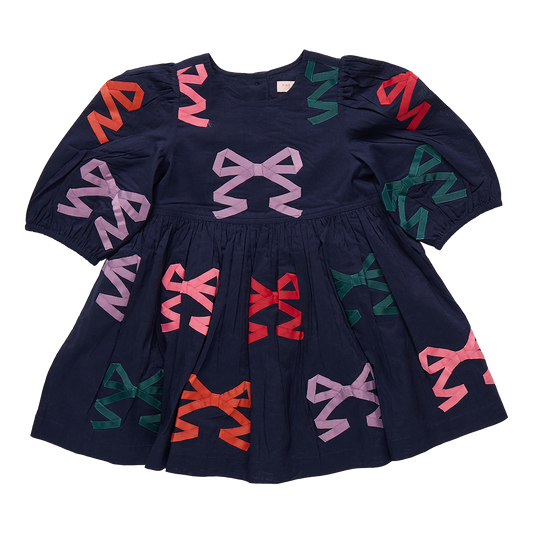 Brooke Dress- Bow Applique