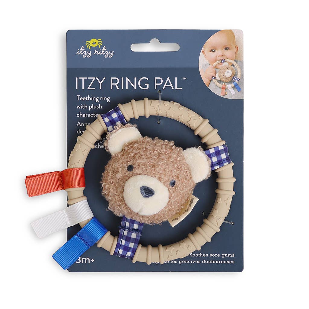 Itzy Ring Pal- Taupe Bear