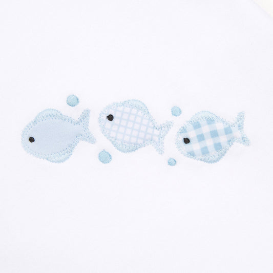 Fish Applique Diaper Cover Set