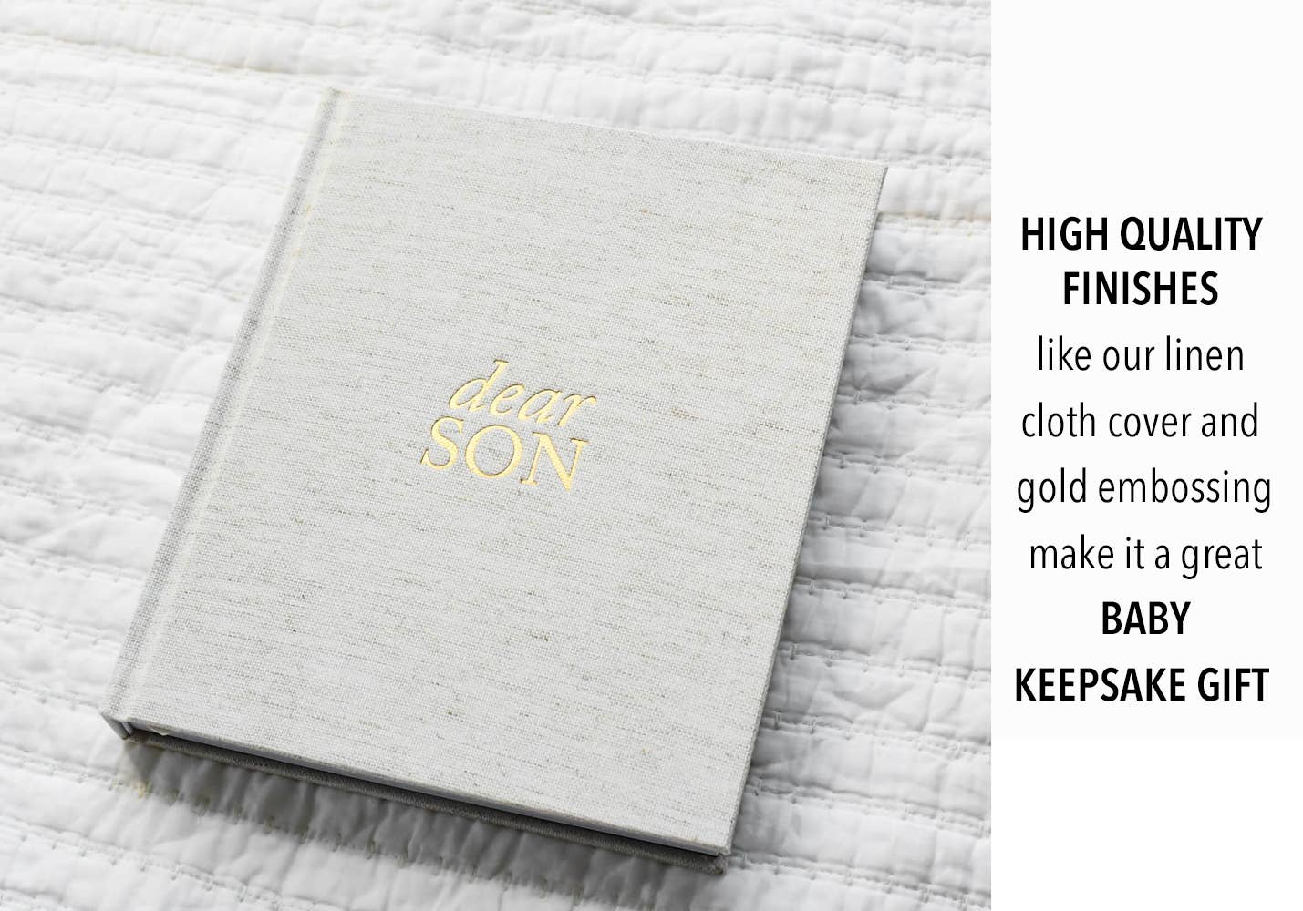 Dear Son Childhood Keepsake Book- Cream