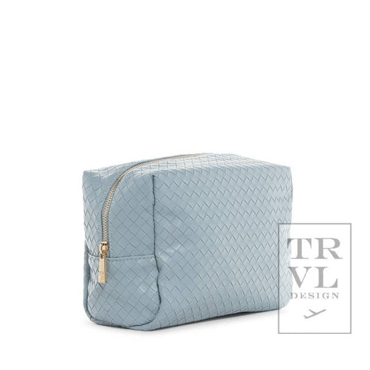 Cosmetic Bag - Woven Bleu
