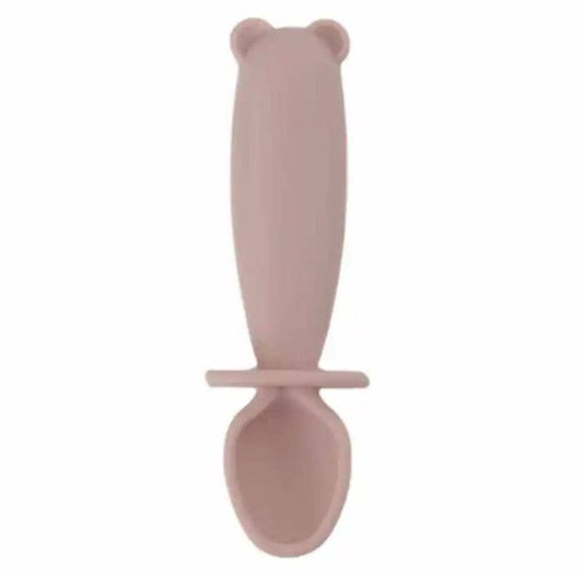 SILI SPOON & FORK TEETHER SET- Misty Rose