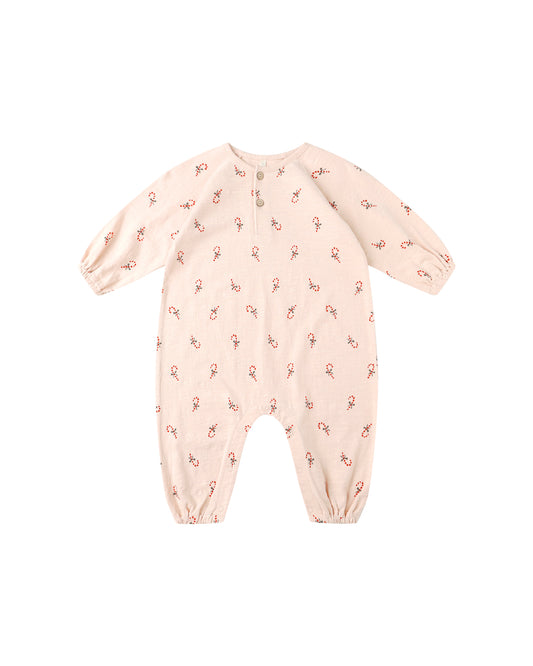 Henley Jumpsuit- Petal Candy Canes