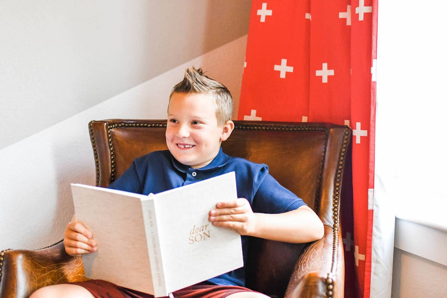 Dear Son Childhood Keepsake Book- Cream