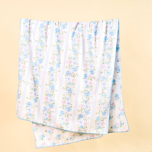 Quick-Dry Beach Towel - Petal Parade Blue