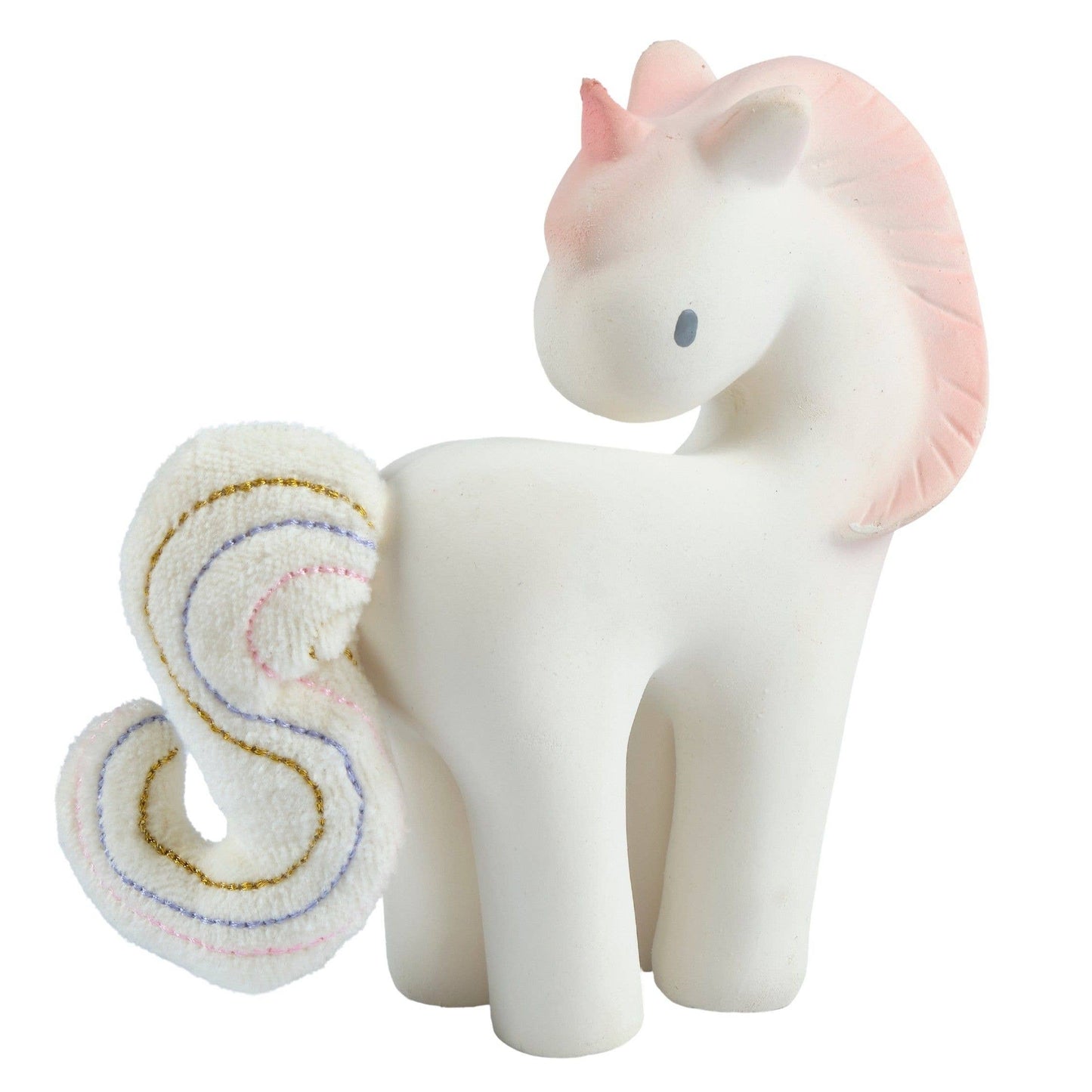 Unicorn - Rubber Rattle w/Crinkle Tail