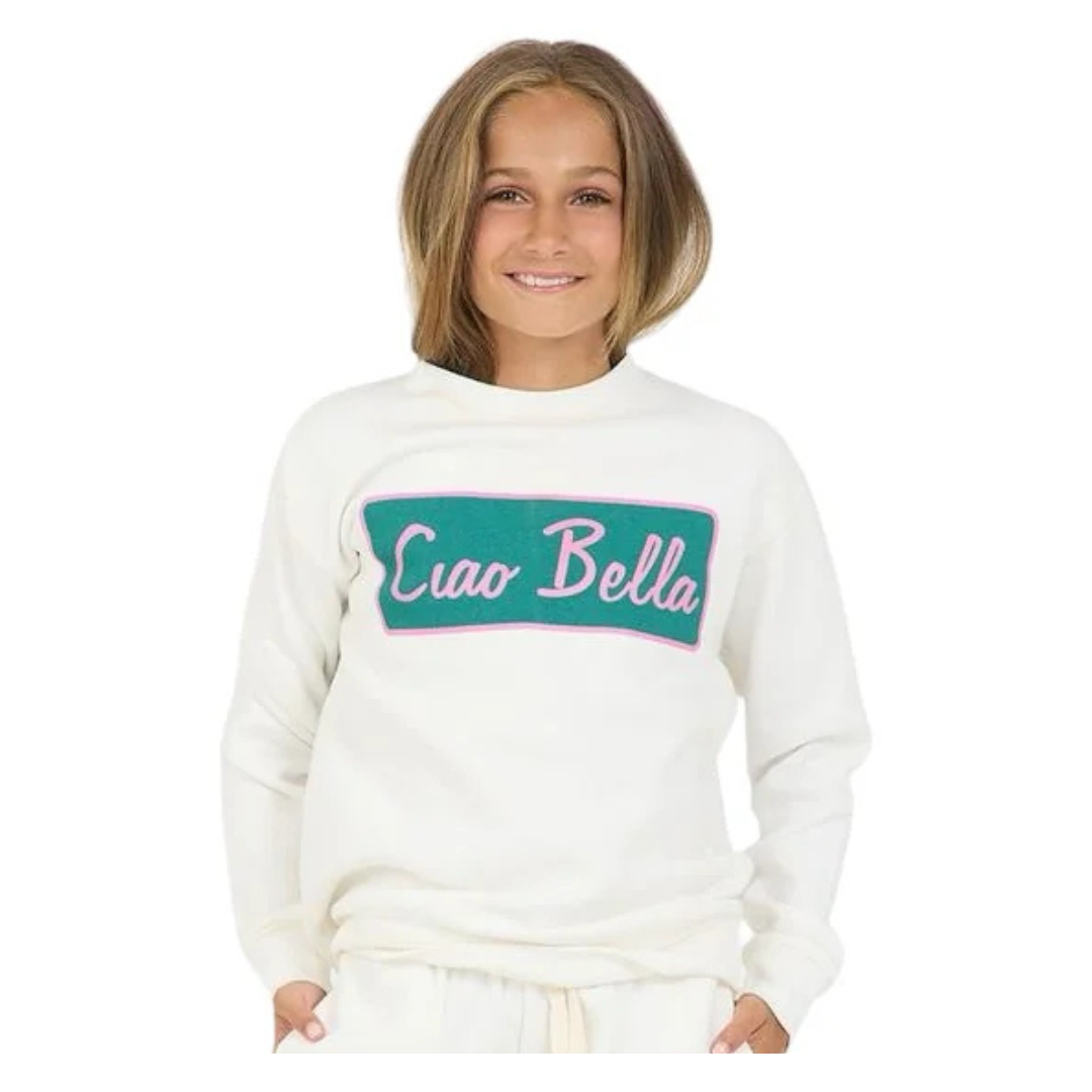 Ciao Bella Crewneck - White