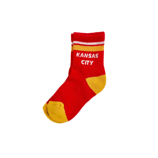 KC Socks - YOUTH - Red w/ Yellow