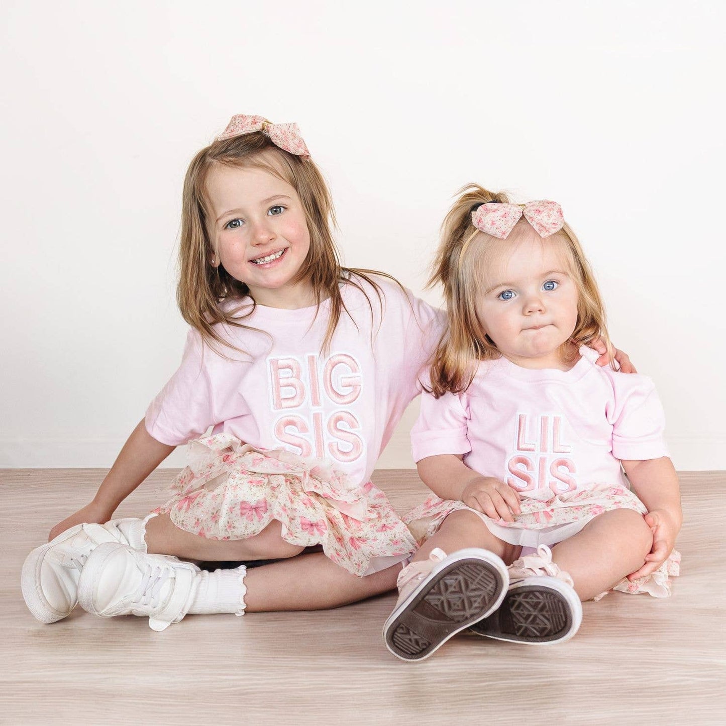 Big Sis Embroidered Patch Tee- Pink