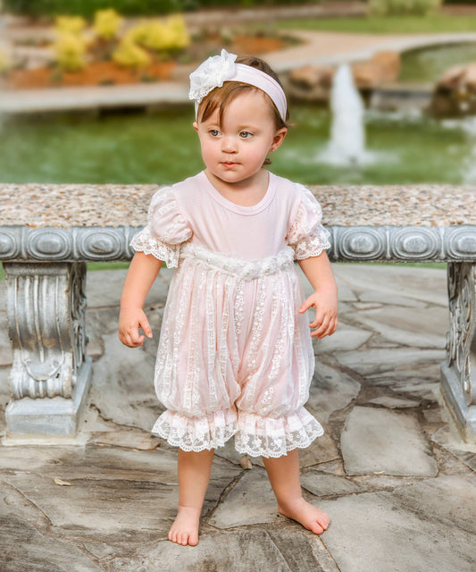 Precious Blush Bubble Romper