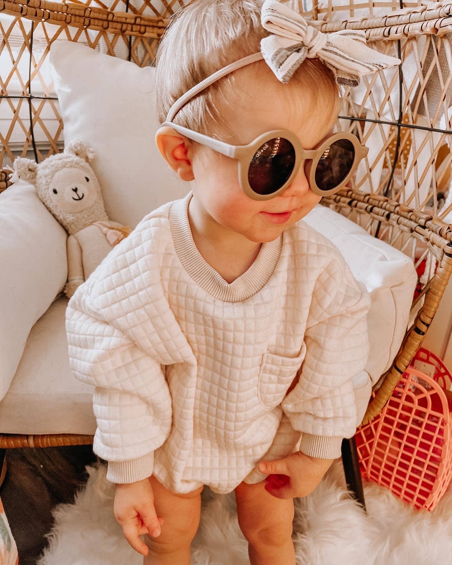 Kids Sunglasses Round - Taupe