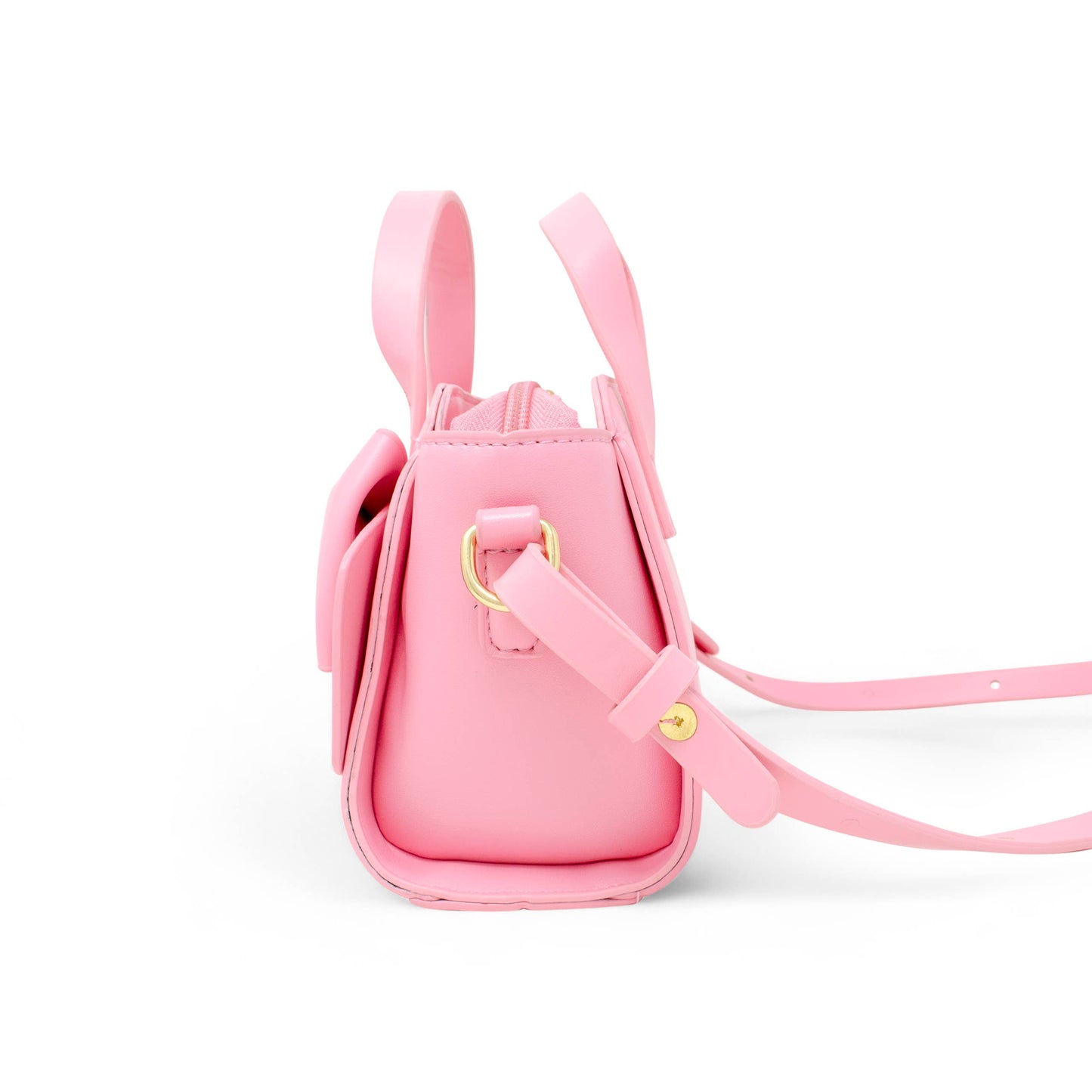 Bow Baguette Handbag- Pink