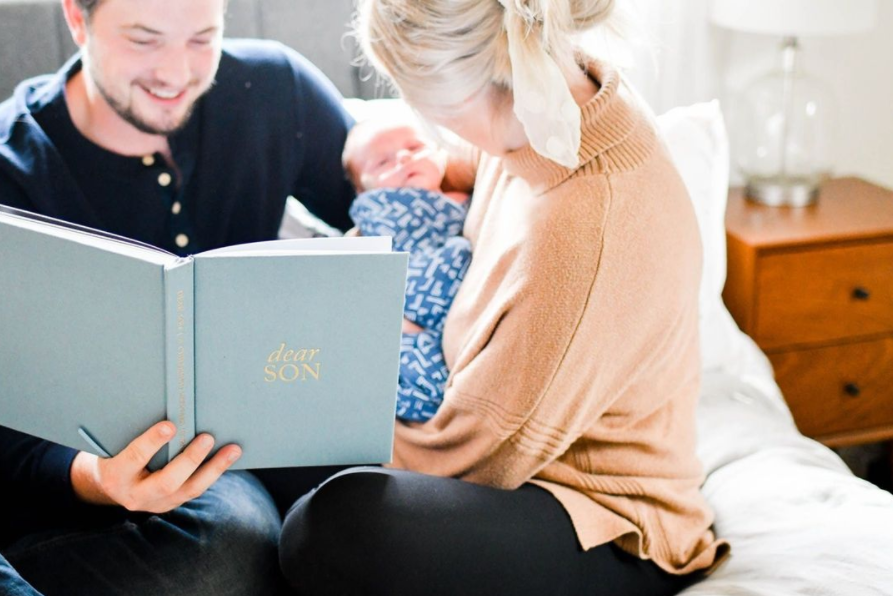 Dear Son Childhood Keepsake Book- Cream