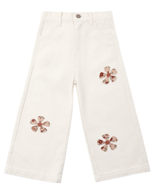 Straight Leg Pant- Daisy Patches