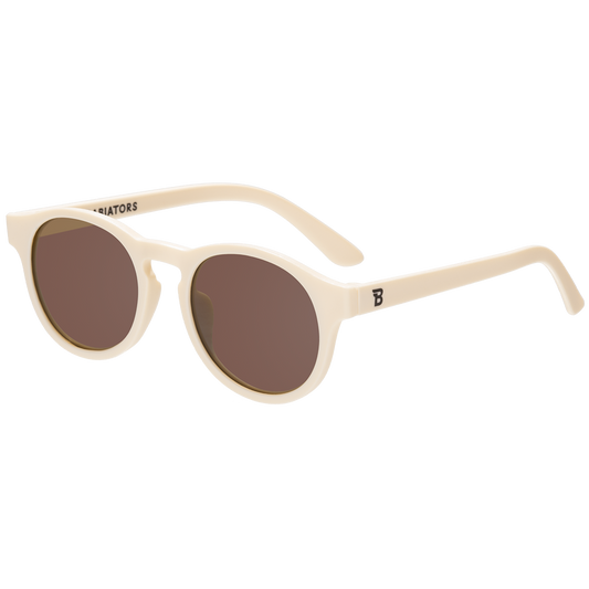 Sweet Cream Keyhole Sunglasses with Amber Lens