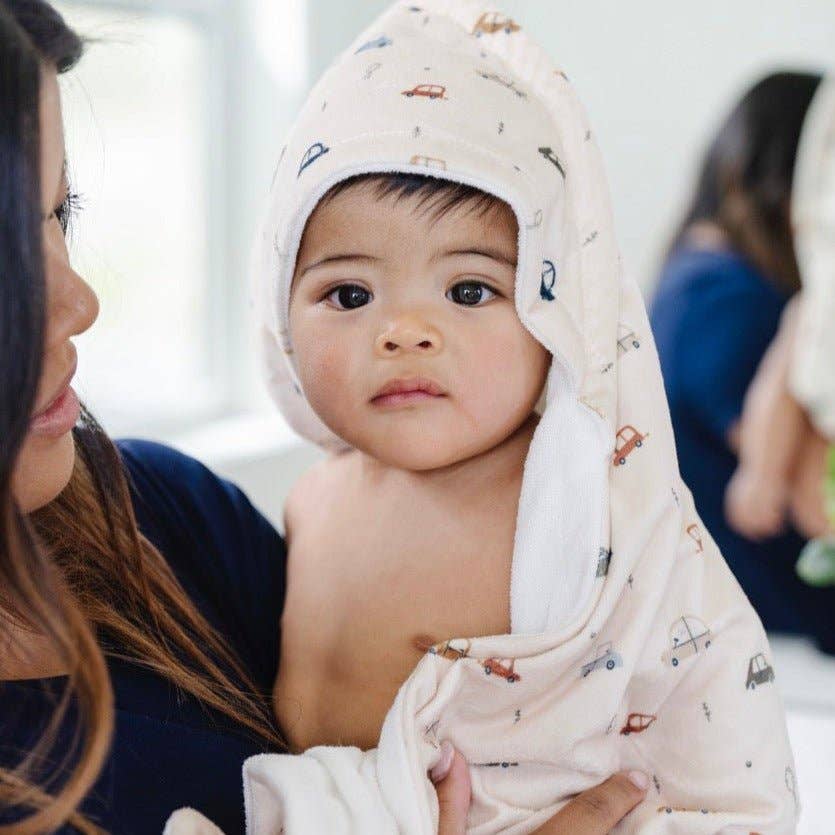 Infant Hooded Towel - Feather